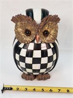 MacKenzie Childs Courtly Checked Owl 9"