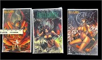 (3) HellWitch Comic Books with Certificate of