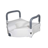 Elevated Raised Toilet Seat w/ Removable Arms