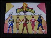 POWER RANGERS CAST SIGNED 11X14 PHOTO JSA COA