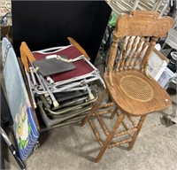 Outdoor Folding Chairs, Stool, Iron Board.