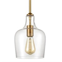 JEENKAE Modern Brass Glass Kitchen Pendant Lightin