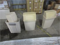 3-Rubbermaid Hanging Garbage Cans