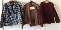 703 - LOT OF 3 LADIES JACKETS SIZE MED (04)