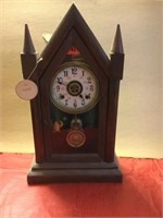 Unmarked Steeple Clock with Alarm, 8 Day