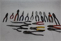 Large Assortment of Pliers in All shapes and Sizes