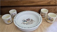 Beatrix Potter Porridge Bowl & Bunnykins Eggcups
