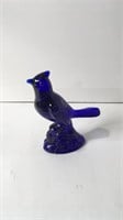 Hand Blown Solid Cobalt Blue Bird Figure UJC