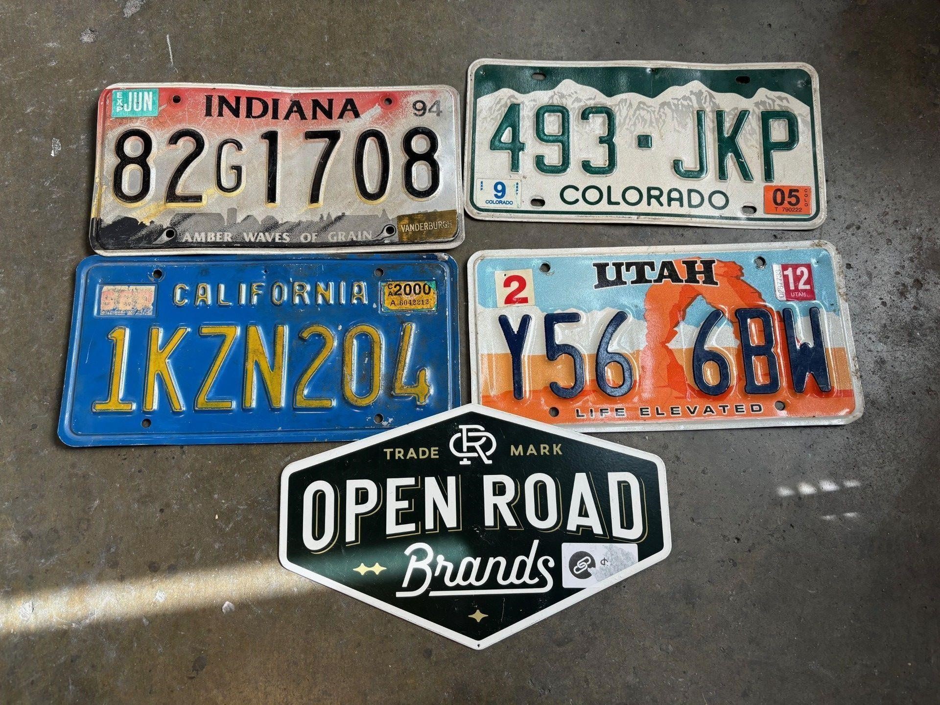 Collectors License Plates