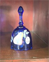 Nice Cobalt Handpainted Fenton Bell