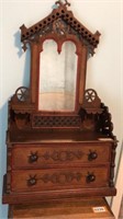 Victorian Ornate Dresser Top 17.5 x 7 x 30H