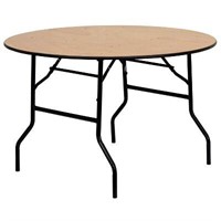 Round Wood Folding 4-Ft Table Flash Furniture