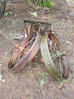 ANTIQUE STEEL WHEELS, 28"