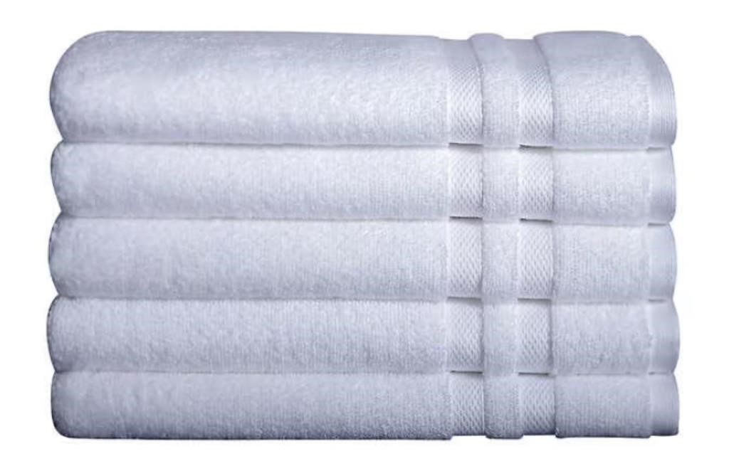 Grandeur Hospitality Bath Towels 
5-pack