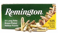 525 rds Remington Golden Bullet .22 LR Cartridges