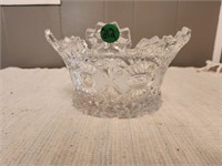 Crystal Crown Bowl 5 in. Tall x 8 in. Wide