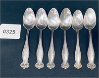 Sterling Silver Set of 6 Spoons