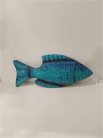 Metal Hanging  Decorative Blue Fish U16H