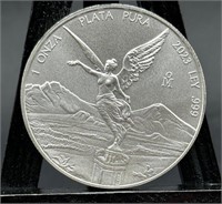 2023 Mexico Libertad 1 Oz 999 Silver Pura Onza BU