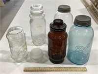 Lot of glass jars w/ Ball & Presto
