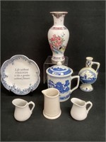Lenox Vase & Blue White Porcelain