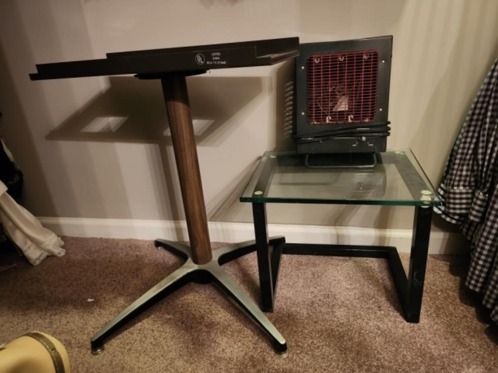 Lot of 3 Misc Items Heater Stand Table