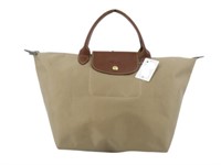 LONGCHAMP Beige & Brown Pliage Hand Bag