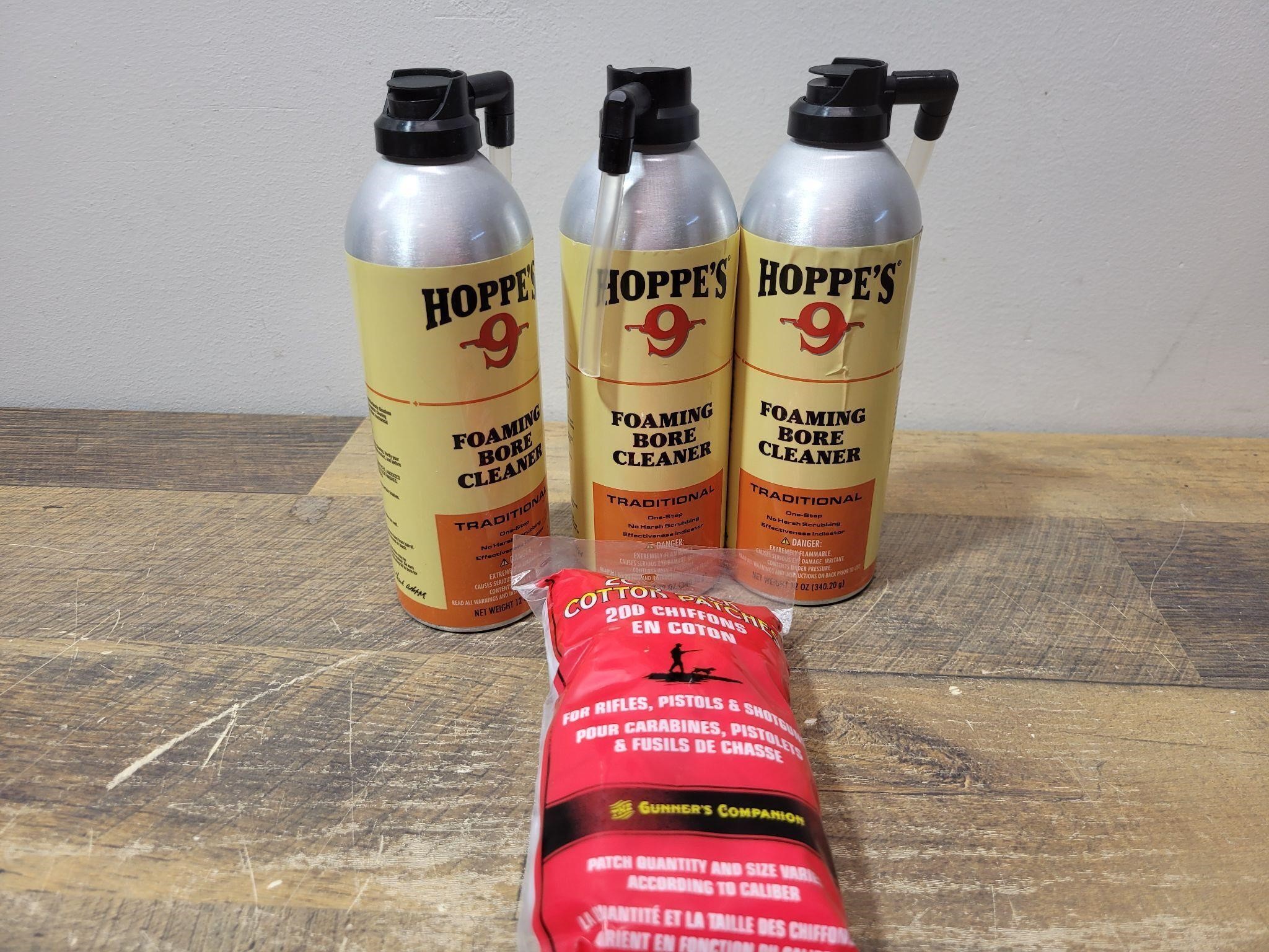 Hoppe's Foaming Bore Cleaner & Cotton Patches