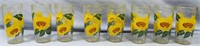 8 ANCHOR HOCKING SUNFLOWER DRINKING GLASSES