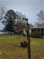 Outdoor Hanging Post With Wind Sensor Located At