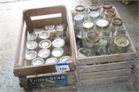 2 CRATES OF CANNING JARS