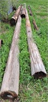 JOB LOT OF WOOD TELEPHONE POLES