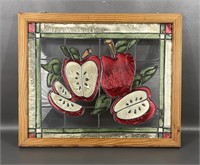 CDK Originals Framed Stained Glass Apple Art