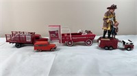 Fire department decor and toys