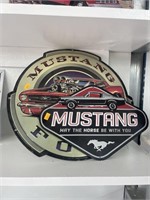 2 ford mustang metal signs