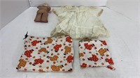 Random Lot Doll Dress Vintage Doll Headpiece And