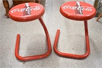 Pair of Coca-Cola stools (18" high), Important