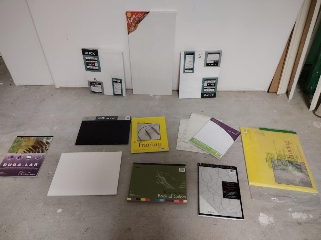 Art Books and Canvas Panels