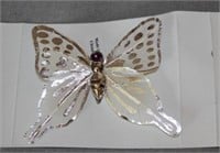 JUDITH LEIBER BUTTERFLY SCARF CLIP NEW