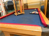 Pool Table w/ Sticks & Ball Set