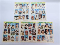 1969 MLB Baseball Stars Stamps 5 Uncut Sheets