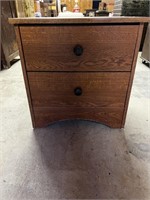 Small 2 Drawer Side Table 21x15x21”