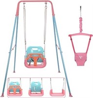 2 in 1 Toddler Swing & Jumper, Swing Set for