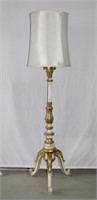 Antique Tall Cabriole Leg Floor Lamp - Works