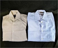 (2) MENS DRESS SHIRTS BOSS & HUDSONS ROOM