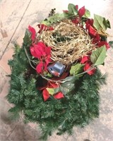 Working pre-lit wreath / poinsettia garland / etc