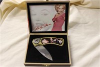 FOLDING KNIFE WITH MARILYN MONROE IMAGE, STAINLESS