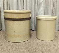 12 Gallon and 5 Gallon Stoneware Crocks