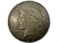 1935 XF Peace Silver dollar