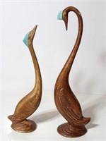 Molded Ceramic Long Neck Birds